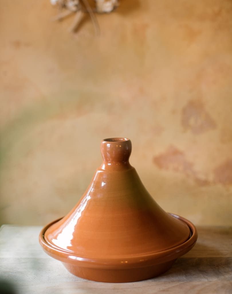 Marokkaanse tajine pan om te koken, stoofpan, geglazuurd, chaouen, 30 cm, voor 4-5 personen, inclusief recept en gebruiksaanwijzing (mogelijk niet beschikbaar in het Nederlands), originele aardewerk