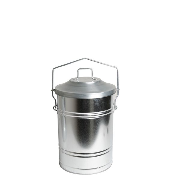 Bucket with lid, zinc, ⌀ 18 x 23.5 cm