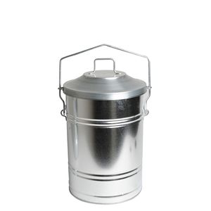 Bucket with lid, zinc, ⌀ 23 x 32 cm