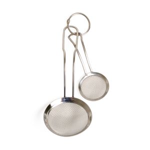 Strainers with handle, stainless steel, set of 2