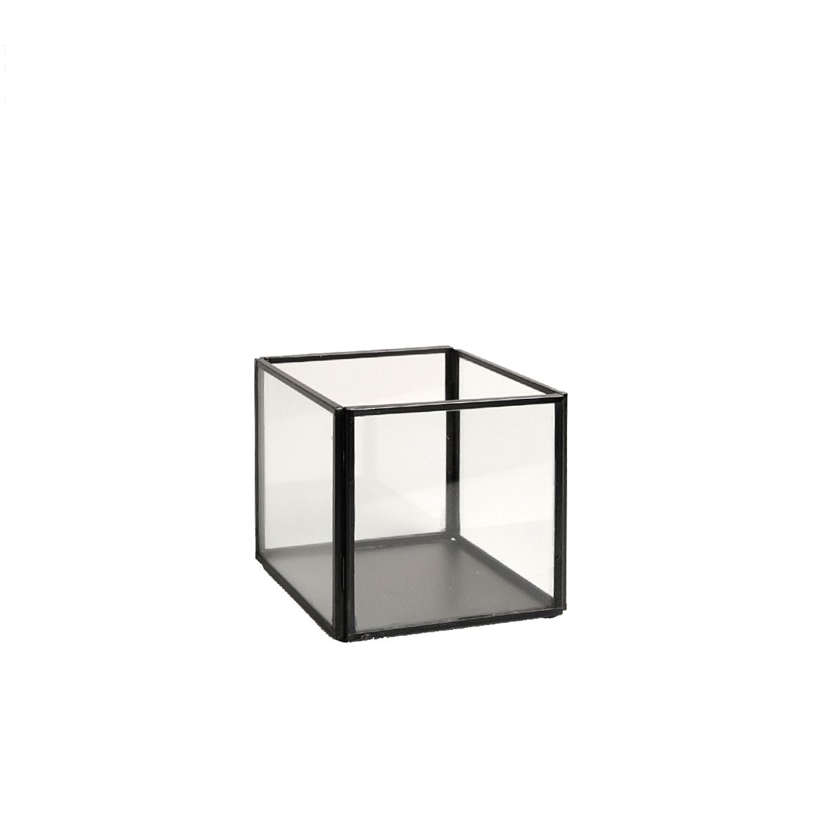 draai het internet Specimen Opbergbakje glas met metalen frame, zwart, klein | Woonaccessoires | Dille  & Kamille