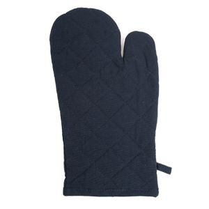 Oven glove, cotton, indigo blue