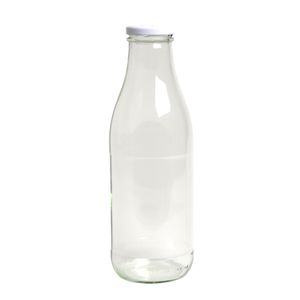 Melkfles, glas, 1 l