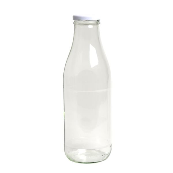 Milchflasche aus Glas, 1l