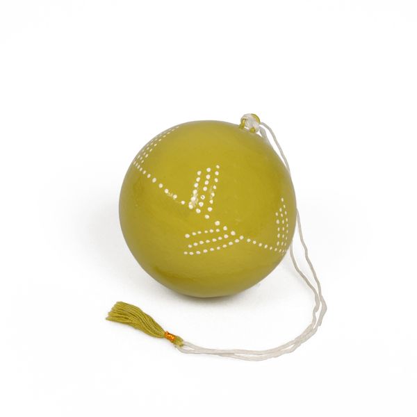 Egomania Autonomie boom Kerstbal van papier-maché, goud met een slinger | | Dille & Kamille