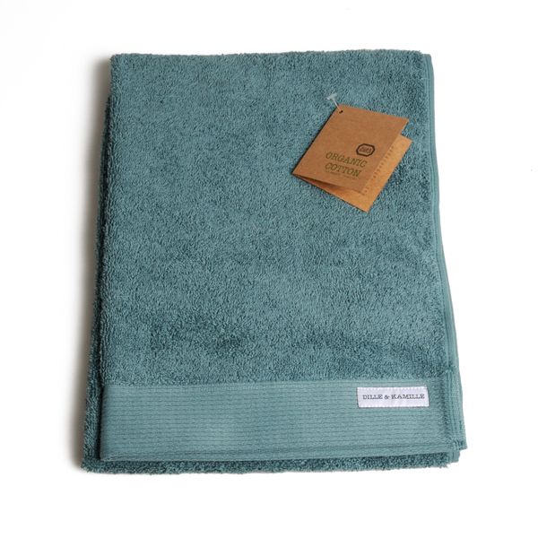 Serviette de toilette, coton bio, vert sauge, 50 x 100 cm
