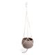 Flowerpot with hanging rope, terracotta