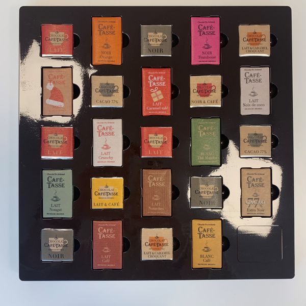 Adventskalender, chocolade 