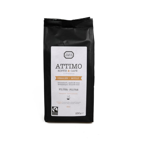 Koffie Attimo, filter, maling, biologisch, 250 gram