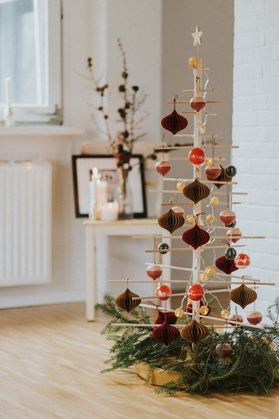 Kerstboom, hout, 75 cm