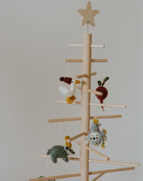 Sapin de Noël en bois, 125 cm