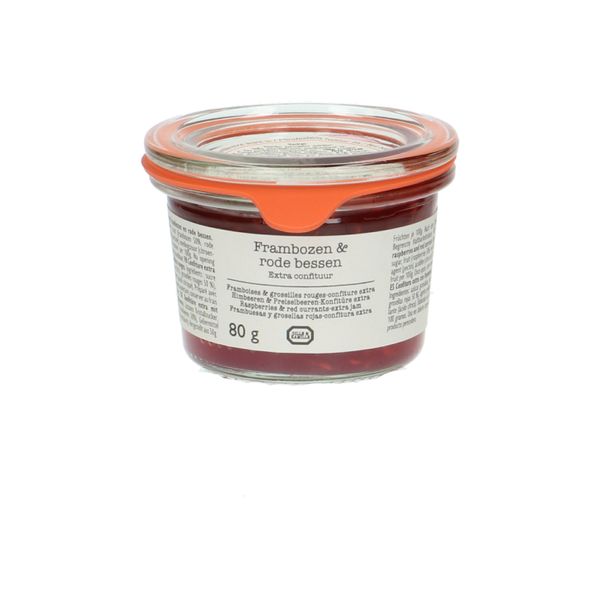 Confiture extra, framboises & groseilles, 80 g