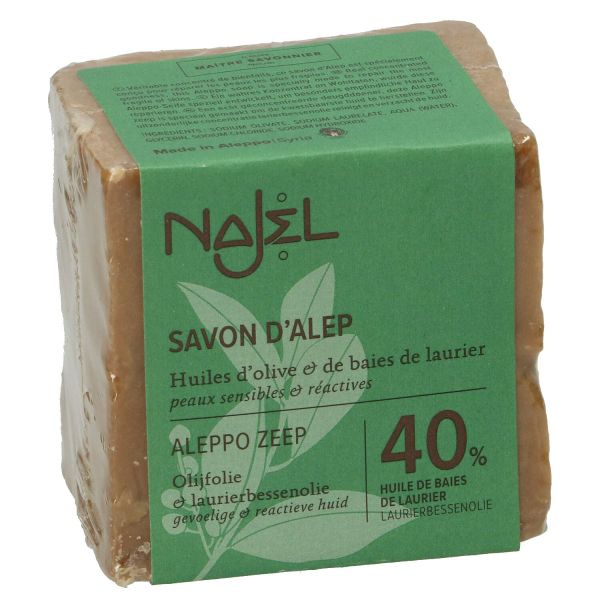 Image of Aleppo-zeep, 60% olijfolie 40% laurierbessenolie, 185 gram
