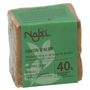 Seife, Aleppo, 40% Lorbeer, 185 g