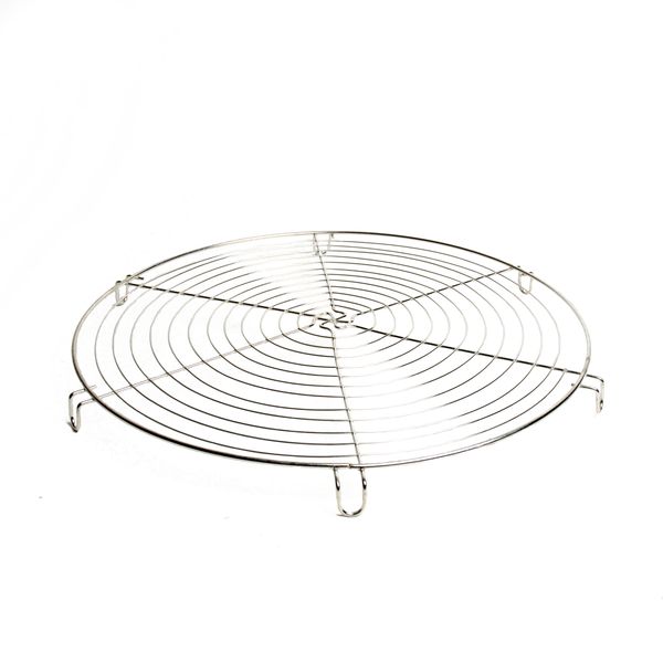 Cooling rack for cakes, stainless steel, round