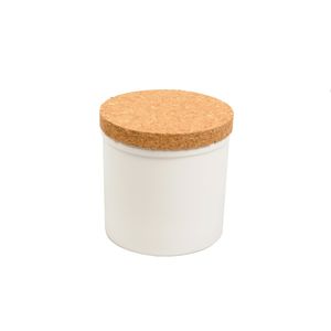 Pot met kurken deksel, porselein, 9 x 9 cm