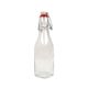 Flip-top bottle, glass, square, 250 ml