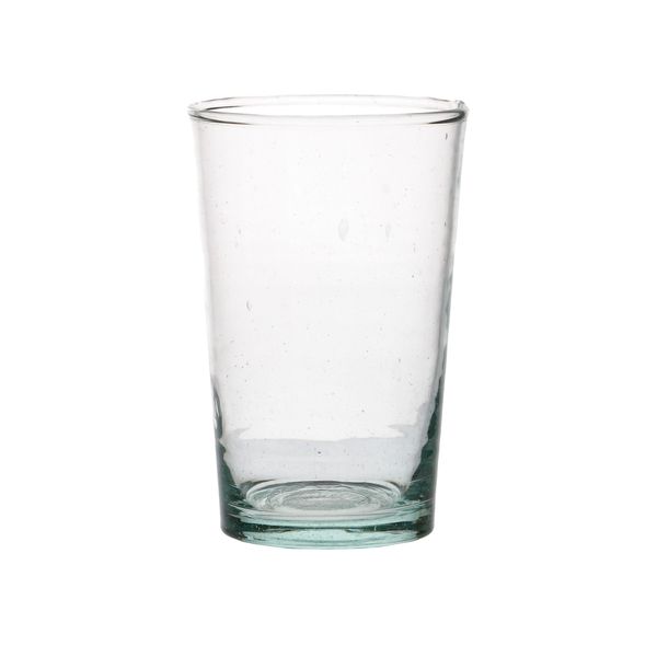 Glas, recht, gerecycled glas, handgeblazen, 280 ml