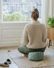 Meditationskissen ergonomisch, Baumwolle, grün