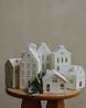 Tea light holder, porcelain, stepped gable, 20 cm 