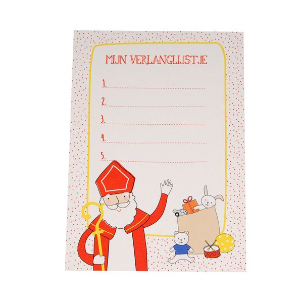 Kaart, verlanglijstje sint 