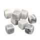 Ice cubes, white marble, 9 pieces 