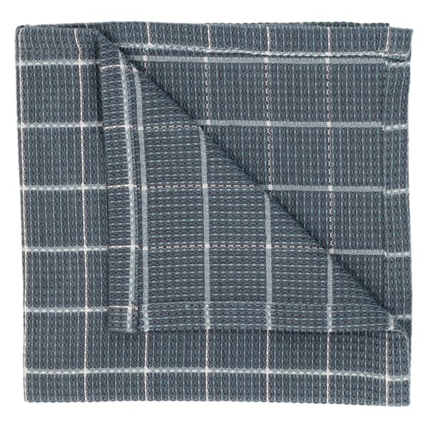 Vaatdoekje, bio-katoen, denimblauw ruitje