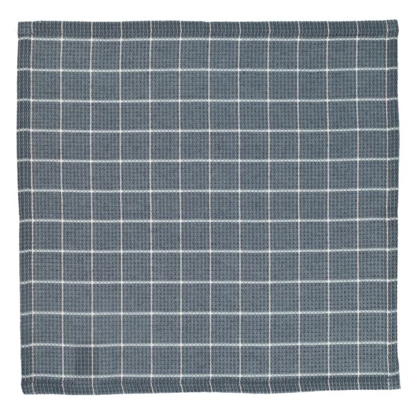 Vaatdoekje, bio-katoen, denimblauw ruitje 