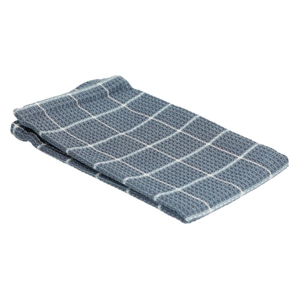 Vaatdoekje, bio-katoen, denimblauw ruitje 