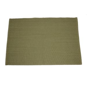 Set de table, coton bio, vert olive, 35 x 50 cm