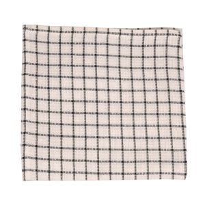 Dishcloth, organic cotton, black chequered