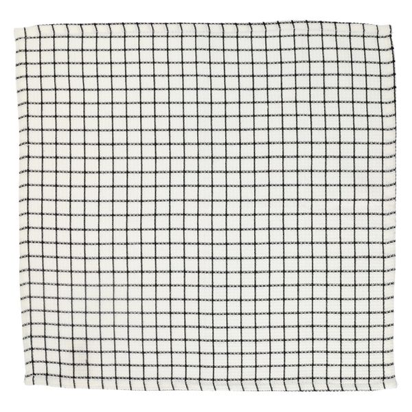 Lavette, coton bio, noir à carreaux, Lavette, coton bio, noir à carreaux,