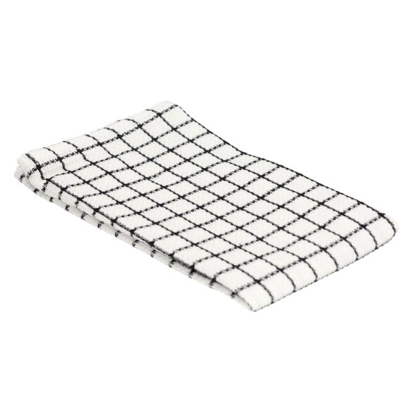 Lavette, coton bio, noir à carreaux, Lavette, coton bio, noir à carreaux,