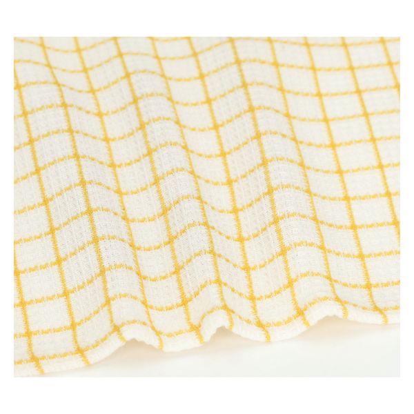 Lavette, coton bio, jaune clair à carreaux, 40 x 40 cm