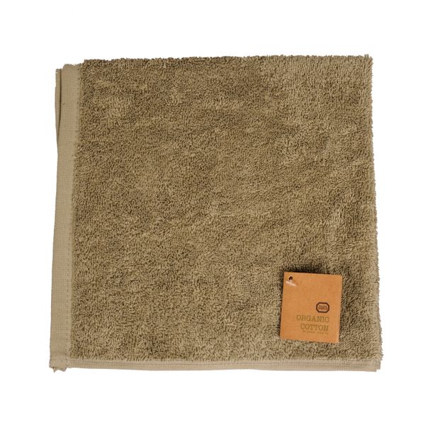 Torchon de cuisine, coton bio, vert olive, 50 x 50 cm