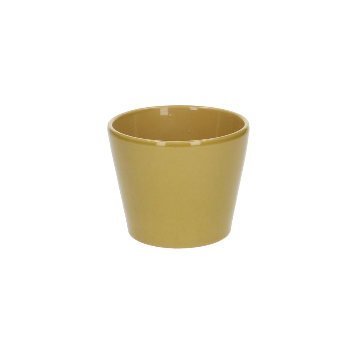 Übertopf, Steingut, gelb, Ø 12 cm
