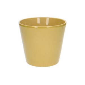 Pot de fleur, céramique, jaune, Ø 17,5 cm