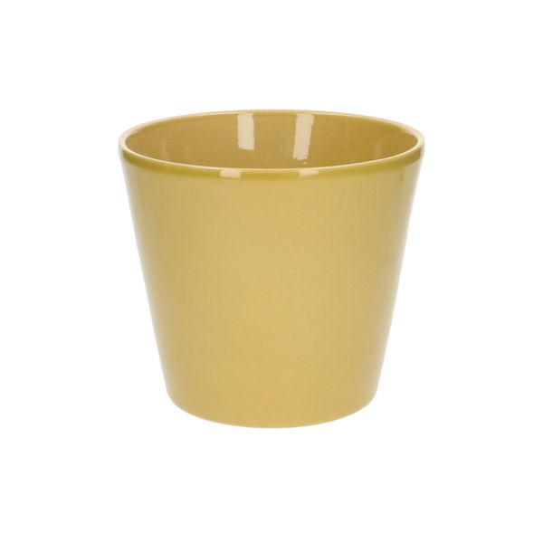 Bloempot, aardewerk, geel,Ø 17,5 cm