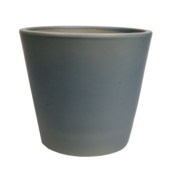 Bloempot, aardewerk, mat grijs,  Ø 24 cm     