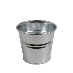 Flower pot, zinc, unpainted, Ø 11 cm