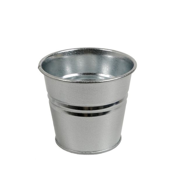 Bloempot, zink, naturel,Ø 11 cm