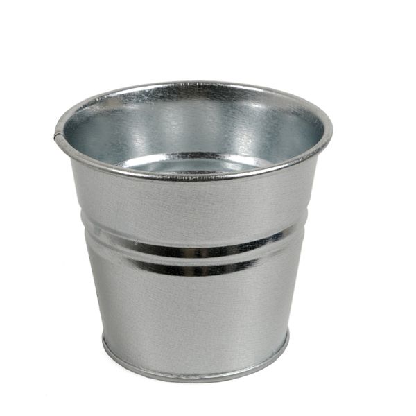 Bloempot, zink, naturel,Ø 14,5 cm