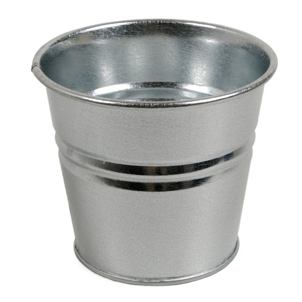 Bloempot, zink, naturel,Ø 17 cm