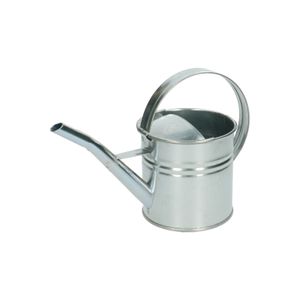 Watering can, zinc, natural metal, 0.9 l 