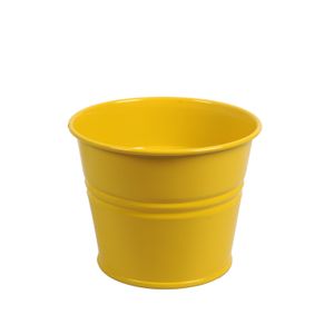 Blumentopf, Zink, gelb, Ø 11 cm