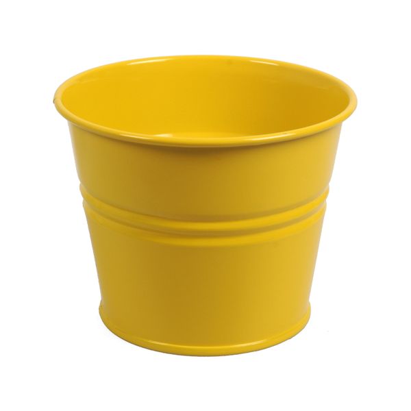 Bloempot, zink, warmgeel, Ø 14,5 cm