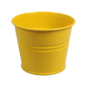 Blumentopf, Zink, gelb, Ø 14,5 cm 