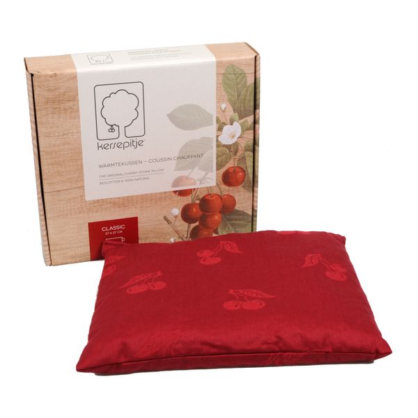 Petit coussin en noyaux de cerises  27 x 27 cm