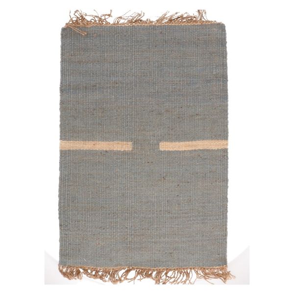 Mat, jute, groen, 42 x 60 cm