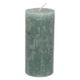 Double candle, eucalyptus green, 7 x 15 cm
